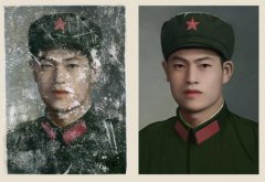 當兵老照片修復，軍人部隊老照片修復，軍裝老照片修復，全家福老照片修復